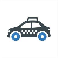 Taxi icon. Vector and glyph