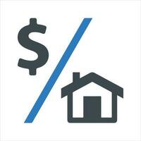 Home loan icon. Vector and glyph