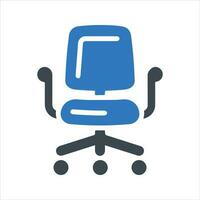 Office chair icon. Vector and glyph