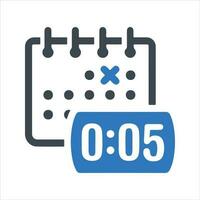 Time schedule icon. Vector and glyph