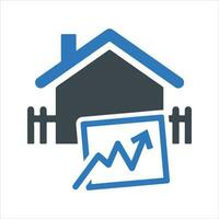 Property analytics icon. Vector and glyph