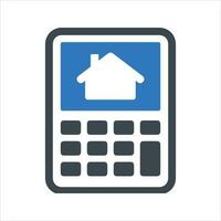 Mortgage Calculation Icon. Vector and glyph