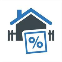 Home loan icon. Vector and glyph