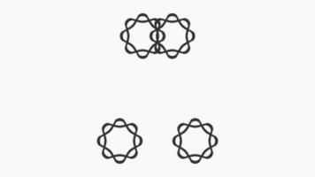 video illustration of moving objects following a pattern. suitable for screensaver or loading screen