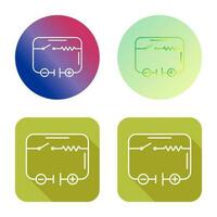 icono de vector de circuito eléctrico