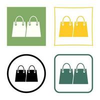 Unique Shopping Bags Vector Icon