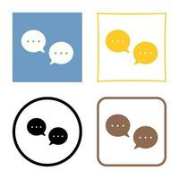 Unique Conversation Bubbles Vector Icon