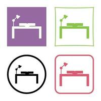 Unique Study Desk Vector Icon