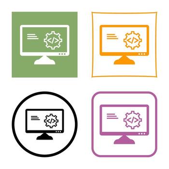Unique Code Optimization Vector Icon