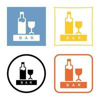 Unique Bar Sign Vector Icon