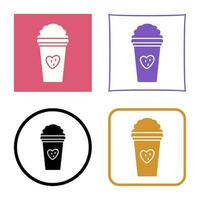 Unique Strawberry Milkshake Vector Icon