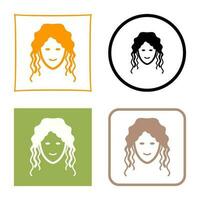 Hair Curly Vector Icon