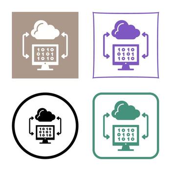 Cloud Coding Vector Icon