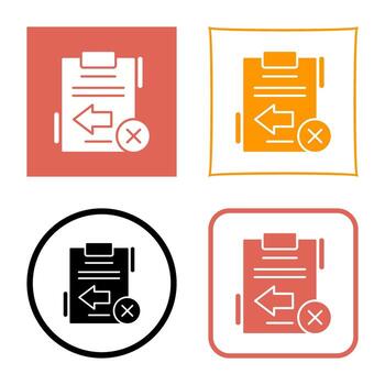 icono de vector fallido de retorno