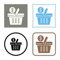 Shopping Basket Vector Icon