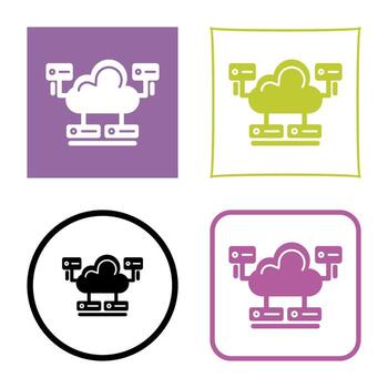 Cloud Database Vector Icon