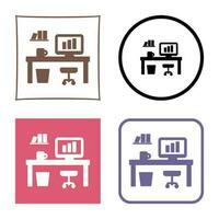 Office Desk Vector Icon