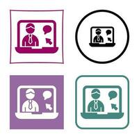 Online Interview Vector Icon