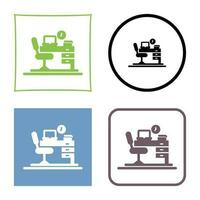 Office Desk Vector Icon