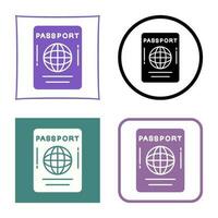 icono de vector de pasaporte