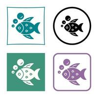 icono de vector de pescado