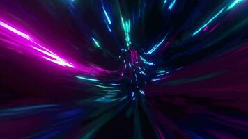 3d animazione di lampeggiante multicolore neon luci video