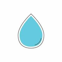 Water drop in retro groovy style on white backdrop. Daily water tracker. Drinking enough water, hydration challenge.Vector illustration. photo