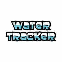 Lettering Water Tracker on white background. Habit tracker concept and for effective planning. Drinking enough water, hydration challenge.Vector illustration. photo