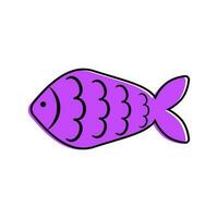 French April Fool's Day. Poisson d'avril. One color fish for your design. White background. photo