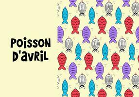 French April Fool's Day. Poisson d'avril. Design for greeting card, poster and banner. photo