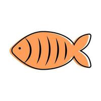 French April Fool's Day. Poisson d'avril. One color fish for your design. White background. photo