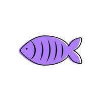 French April Fool's Day. Poisson d'avril. One color fish for your design. White background. photo