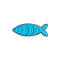 French April Fool's Day. Poisson d'avril. One color fish for your design. White background. photo