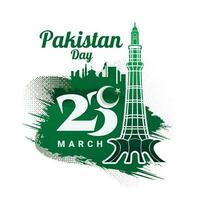 design concept for pakistan national day greeting vector