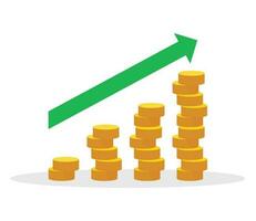 increasing financial graph vector illustration.