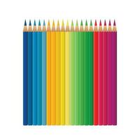 conjunto de color lapices prima vector ilustración