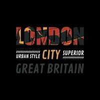 Superior nyc denim new editions london city t shirt vector design