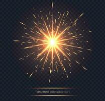 Oralnge light flare effect vector