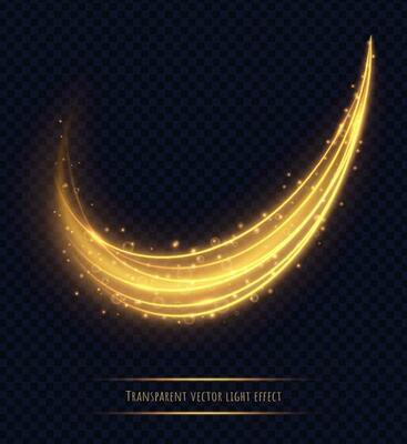 Magic golden light trail effect