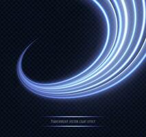 Blue twirl light effect vector