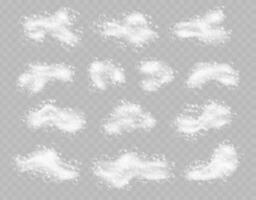 Soap foam with bubbles vector