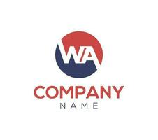 WA letter logo vector