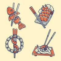 Japón comida ilustración vector Arte