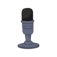 Microphone isolated on white background Vector illustration.