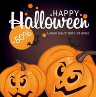 Banner or card for halloween holiday vector