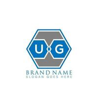 UG creative minimalist letter logo. UG Unique modern flat abstract vector letter logo design.