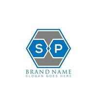 SP creative minimalist letter logo. SP Unique modern flat abstract vector letter logo design.