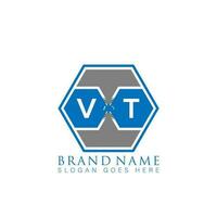 VT creative minimalist letter logo. VT Unique modern flat abstract vector letter logo design.