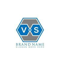 VS creative minimalist letter logo. VS Unique modern flat abstract vector letter logo design.