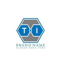 TI creative minimalist letter logo. TI Unique modern flat abstract vector letter logo design.